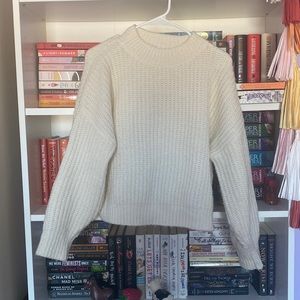 cream crew neck sweater